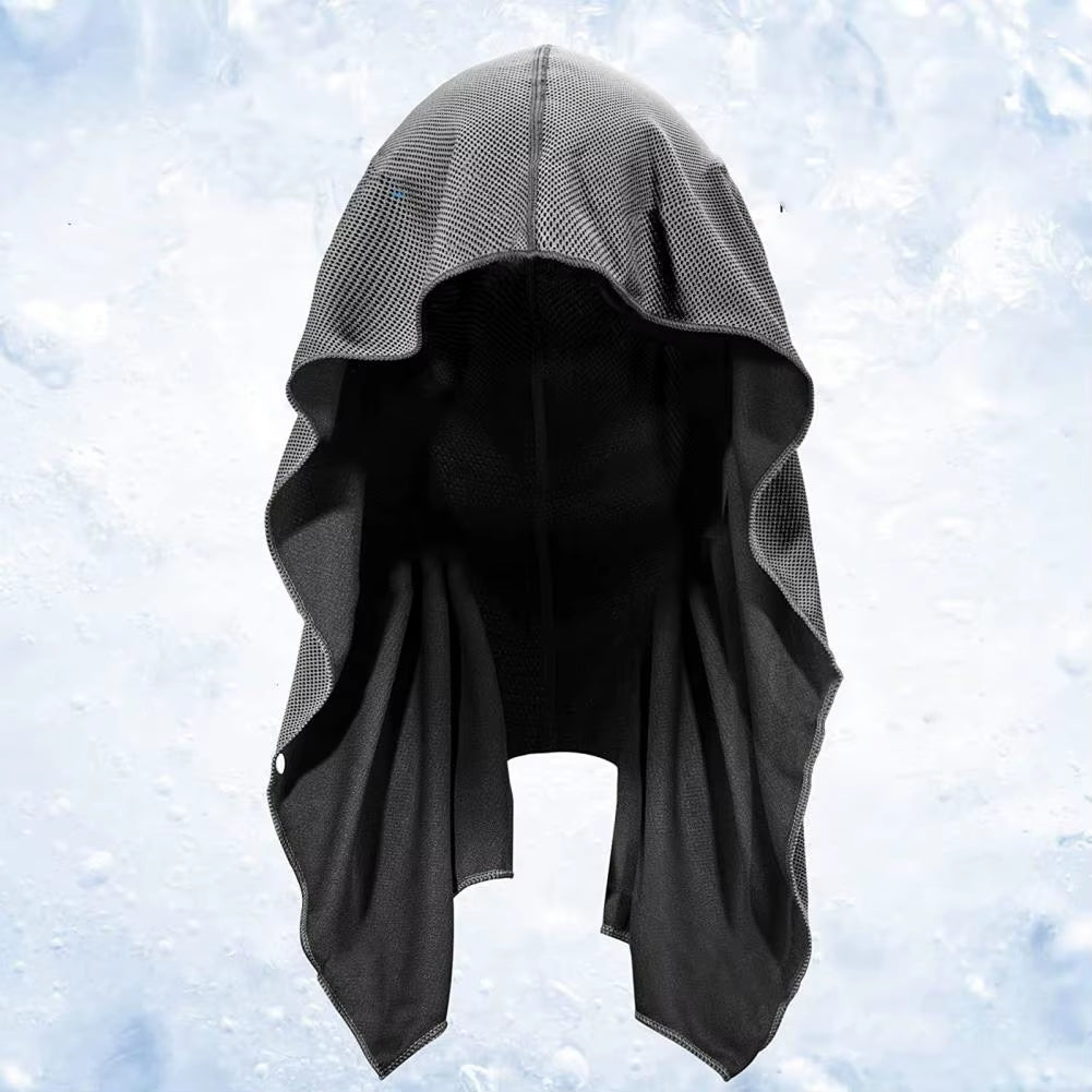 Cooling Towel Quick-Drying Cooling Hoodie Towels Sweat Absorption Sun Protection for Sports Outdoor Activities Summer Heat