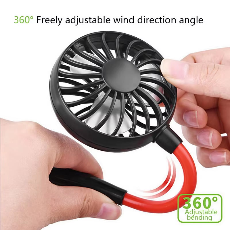 Neck Fan Portable Face USB Hands-Free Mini Wearable Sports Handheld Cooling Small New Fans