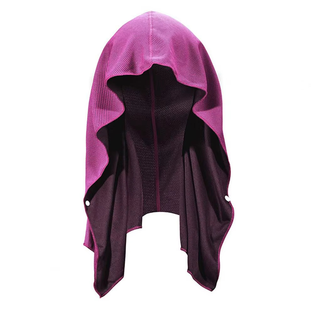 Cooling Towel Quick-Drying Cooling Hoodie Towels Sweat Absorption Sun Protection for Sports Outdoor Activities Summer Heat
