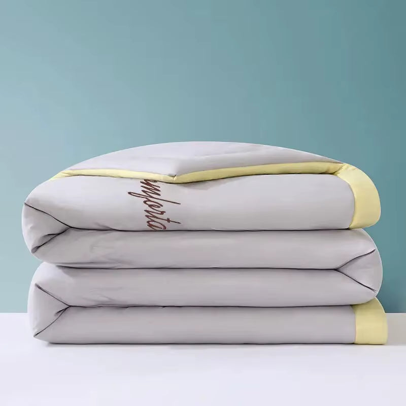 Fiber Summer Cooling Air Conditioning Blanket Skin Friendly Washed Quilt with Thickened Core Air Conditioner Cooled in Summer
