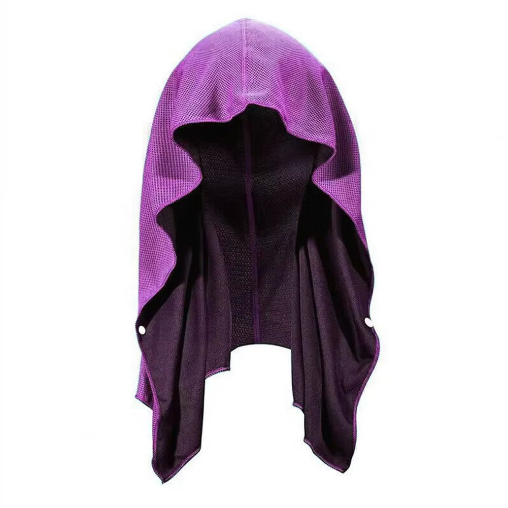 Cooling Towel Quick-Drying Cooling Hoodie Towels Sweat Absorption Sun Protection for Sports Outdoor Activities Summer Heat