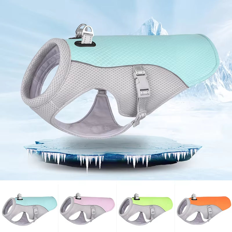 Ultimate Summer Dog Cooling Vest Harness – Reflective, Quick Release Jacket for All Dog Sizes!