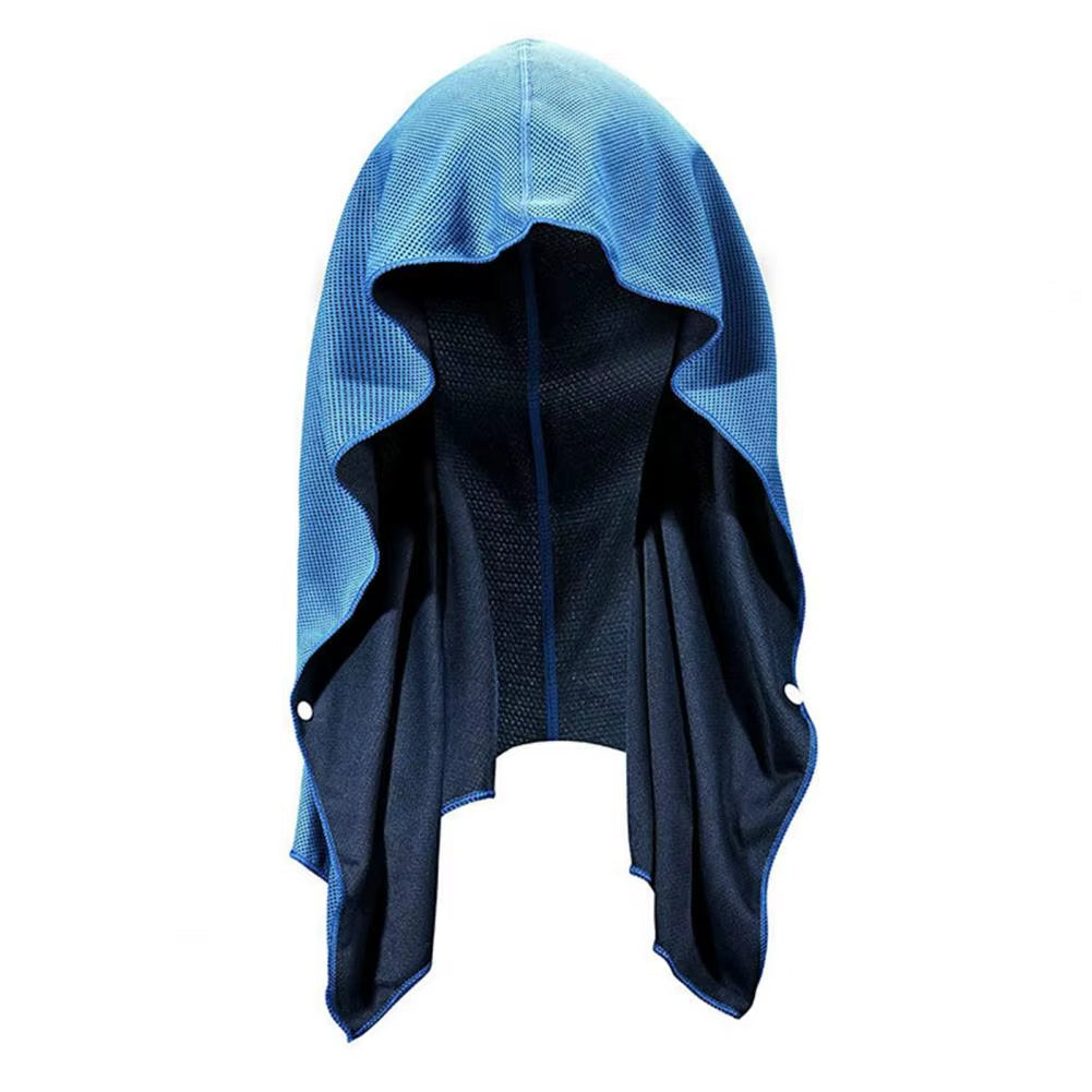 Cooling Towel Quick-Drying Cooling Hoodie Towels Sweat Absorption Sun Protection for Sports Outdoor Activities Summer Heat