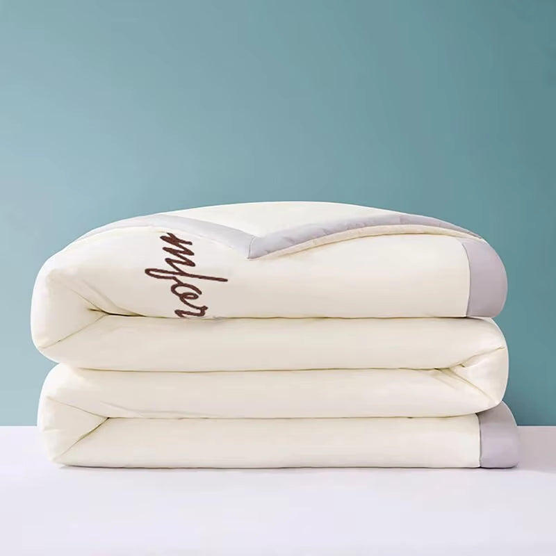 Fiber Summer Cooling Air Conditioning Blanket Skin Friendly Washed Quilt with Thickened Core Air Conditioner Cooled in Summer