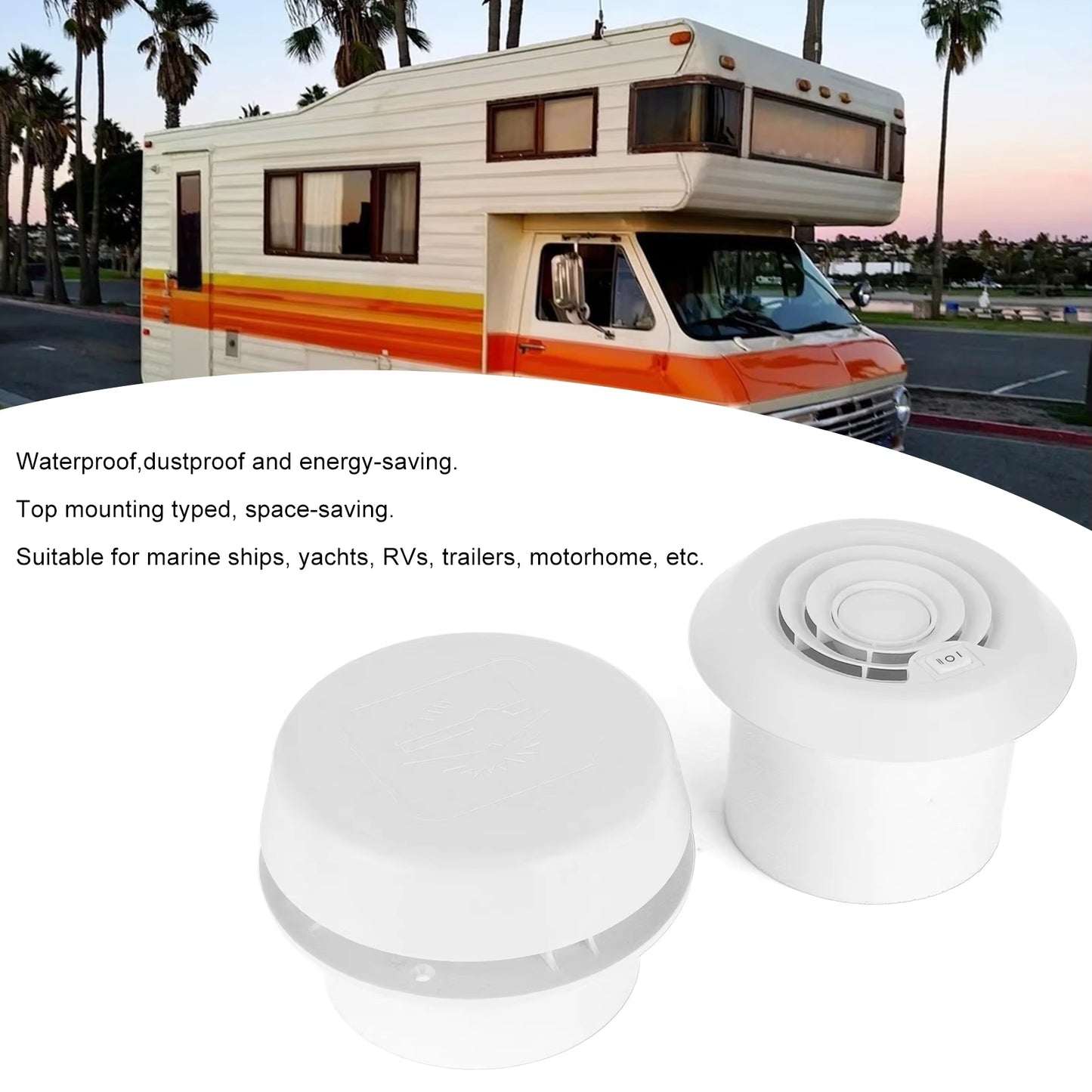 12V Roof Fan Ceiling Quiet Ventilation Cooling Grille for Campers Motorhome Travel Trailer Van Cooling Fan Parts