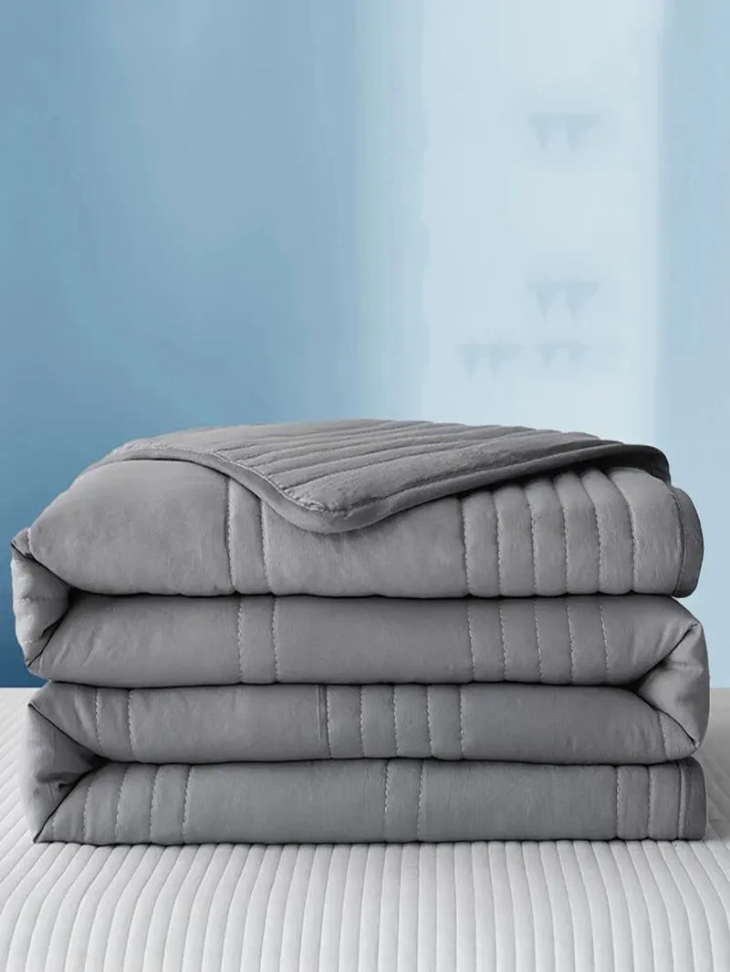 Fiber Summer Cooling Air Conditioning Blanket Skin Friendly Washed Quilt with Thickened Core Air Conditioner Cooled in Summer