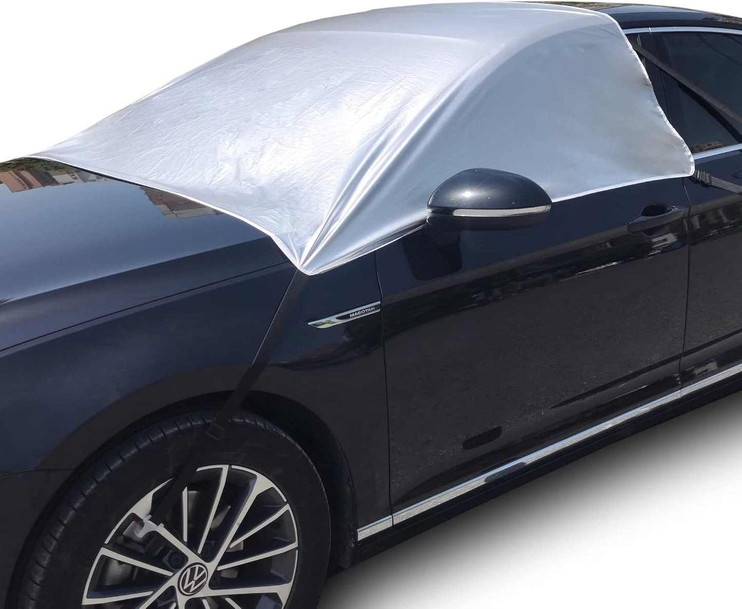 Car Windshield Sun Shade Foldable Front Window Sun for UV Rays & Sun Heat Protection Waterproof Exterior Car Accessories Windshield Cover for Ice and Snow(Wss001Silver)