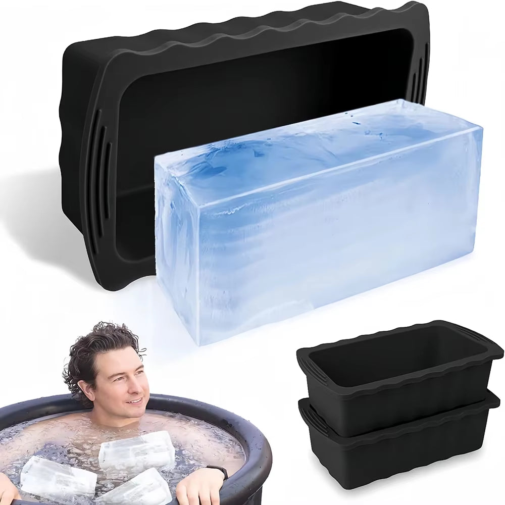 Oversized Silicone Ice Cube Mold - 1/3/5PCS Efficient Freezing for Ice Baths & Large Ice Blocks 
