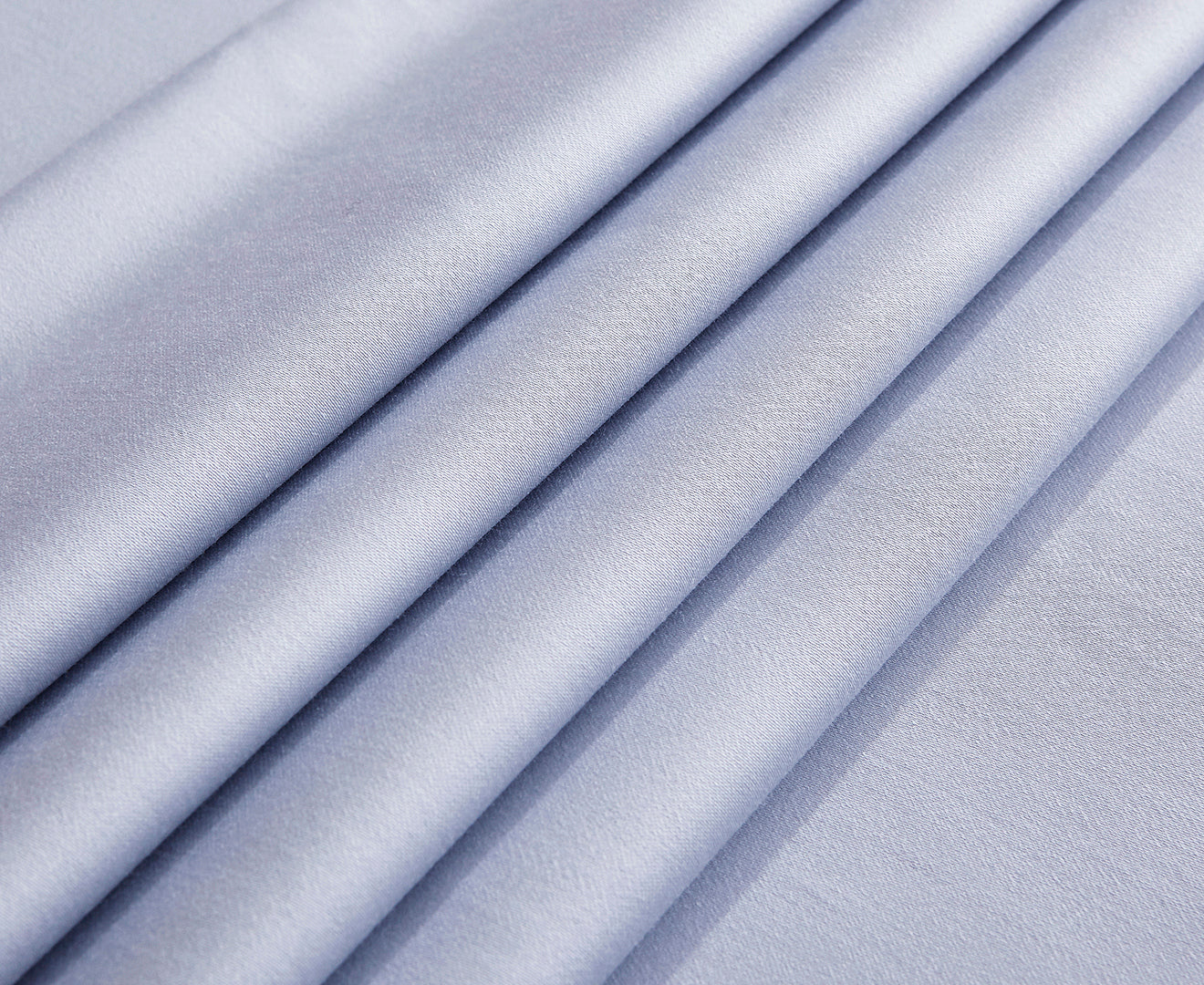 Bamboo Cotton Blend 400 Thread Count Luxurious Sateen Fitted Bed Sheet Set - Silver - Single Size