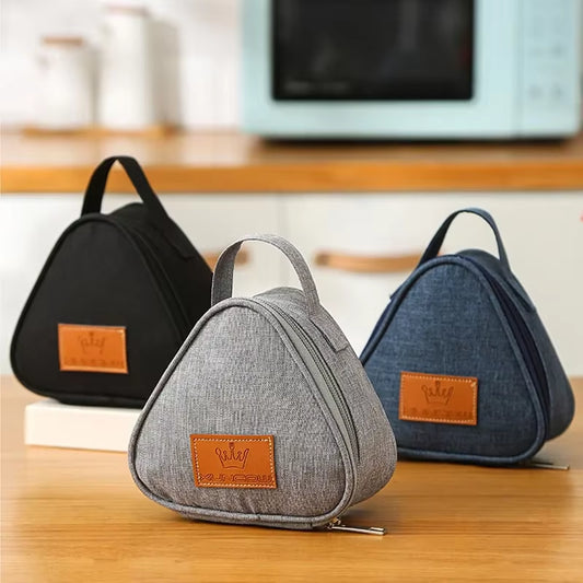 New Triangular Insulation Bag Food Container Food Aluminum Foil Student Rice Ball Bag Bento Lunch Bag Cute Lunch Bags