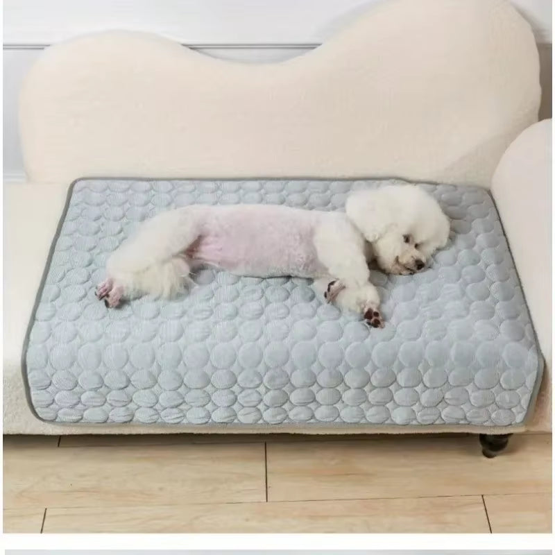 Pet Self Cooling Mat, Ice Silk, Cooling Pad for Dogs and Cats, Ideal for Pet Beds, Kennels, Couches and Floors