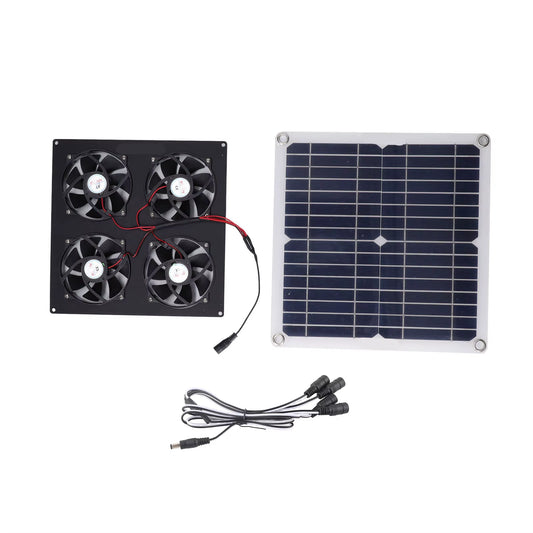 Solar Panel Powered Fan 100W 20V Compact Portable Environmental Friendly Easy Installation Ventilator Green Energy for RV
