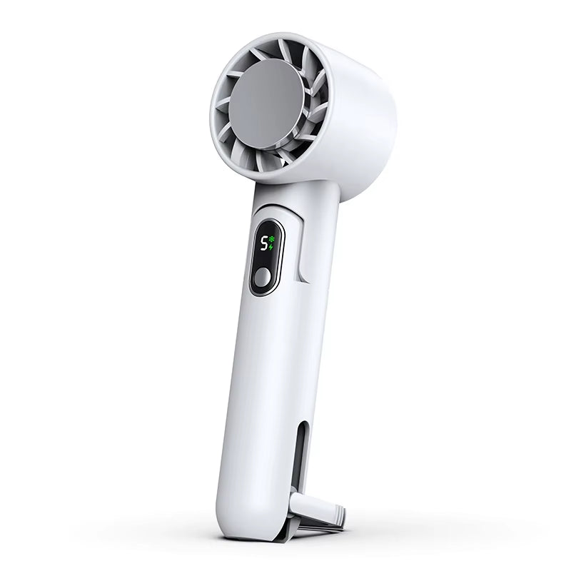 Portable Handheld Turbo Fan Folding Mini Portable Hand Fan USB Rechargeable 4000Mah Battery Electric Cooling Fan Mini Fan Cooler