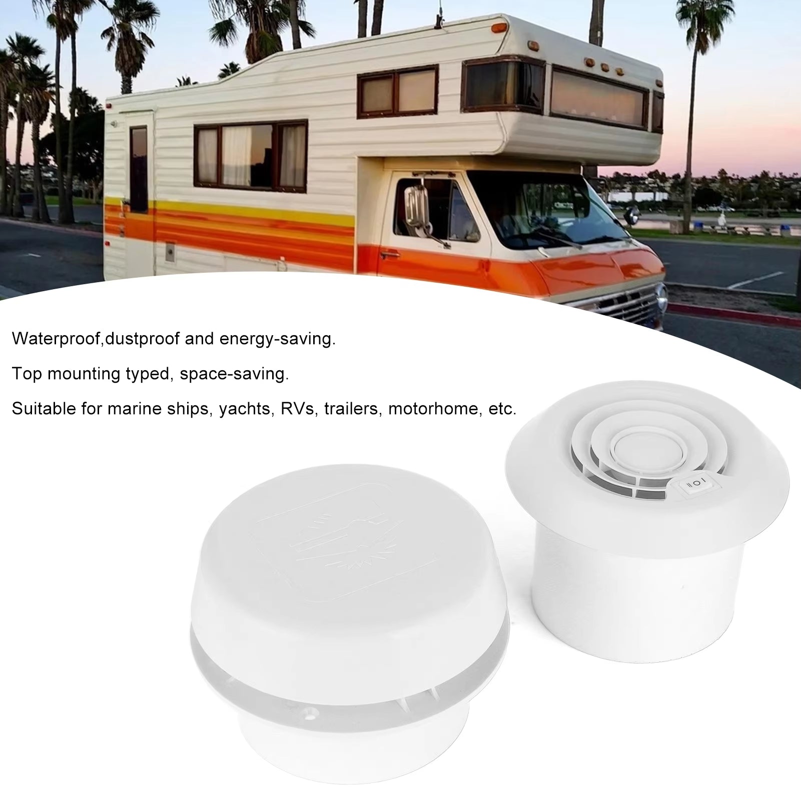 12V Roof Fan Ceiling Quiet Ventilation Cooling Grille for Campers Motorhome Travel Trailer Van Cooling Fan Parts